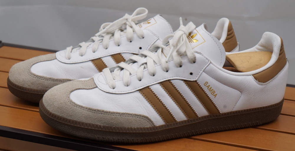 adidas Samba OG Cloud White Brown Desert Mens Sneakers Size 13